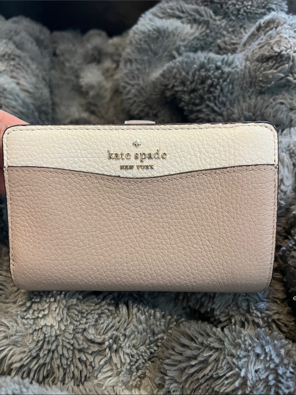 kate spade Pale Pink and Cream Leather Bifold Wallet